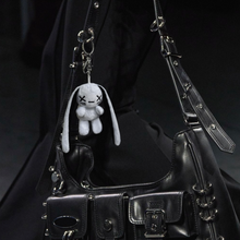 Load image into Gallery viewer, Zombie Bunny Plushie Keychain
